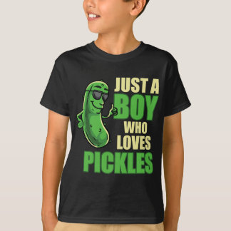 Gewoon een jongen die van Pickles Funny Pickle Boy T-shirt