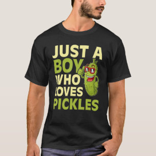 Gewoon een jongen die van Pickles Jar Pickle Cucum T-shirt