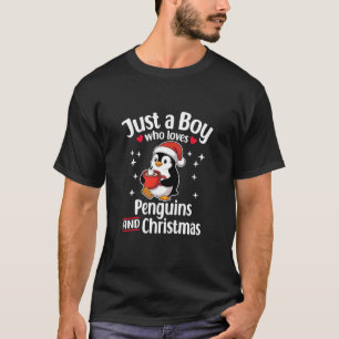 Gewoon een Jongen Die Van Pinguïns Houdt Cacao Ker T-shirt