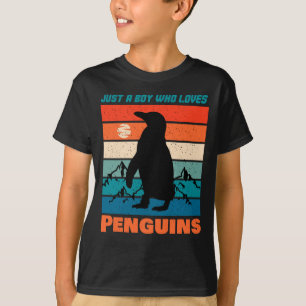 Gewoon een jongen die van pinguïns houdt - Retro A T-shirt