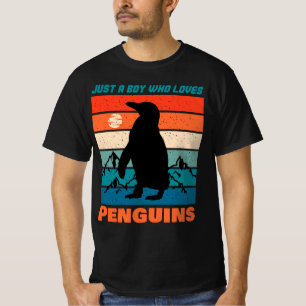 Gewoon een jongen die van pinguïns houdt - Retro A T-shirt