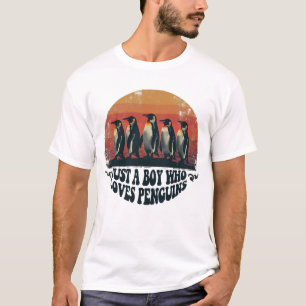 Gewoon een jongen die van pinguïns houdt t-shirt