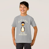 Gewoon een jongen die van Pinguïns houdt T-shirt (Voorkant volledig)