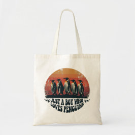 Gewoon een jongen die van pinguïns houdt tote bag