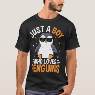 Gewoon Een Jongen Die Van Pinguïns Houdt Wilde Die T-shirt