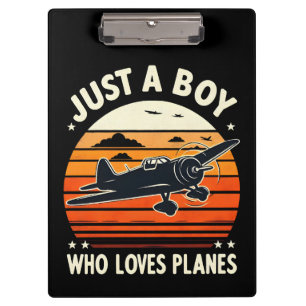 Gewoon een jongen die van Planes Plane Lover houd Klembord