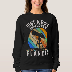 Gewoon een jongen die van planeten en zonnepanelen trui