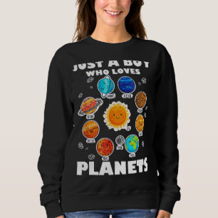 Gewoon een jongen die van planeten houdt en ruimte trui