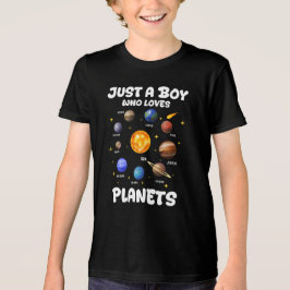 Gewoon Een Jongen Die Van Planeten Houdt Zonnestel Tri-Blend Shirt