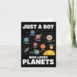 Gewoon Een Jongen Die Van Planeten Liefheeft Zonne Kaart