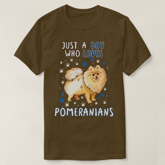 Gewoon een jongen die van Pommeren houdt T-shirt (Design voorkant)