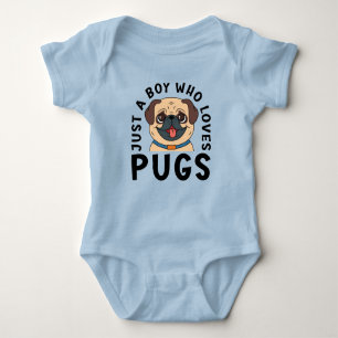 Gewoon een jongen die van pugs houdt romper