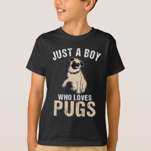 Gewoon een jongen die van Pugs houdt T-shirt