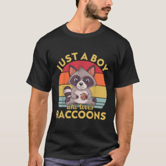 Gewoon een jongen die van Raccoons houdt T-shirt
