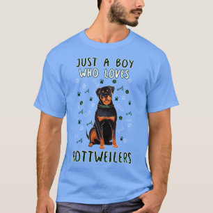 Gewoon een jongen die van rottweilers houdt t-shirt