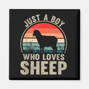 Gewoon een jongen die van schapen houdt Recto Farm Magneet