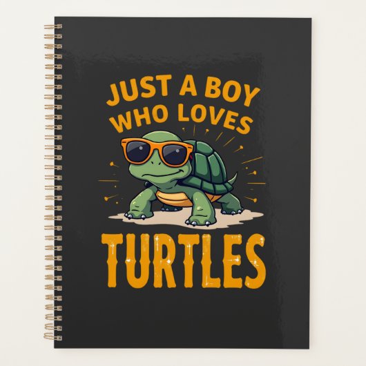 Gewoon een jongen die van schildpadden houdt Kinde Planner (Voorkant)