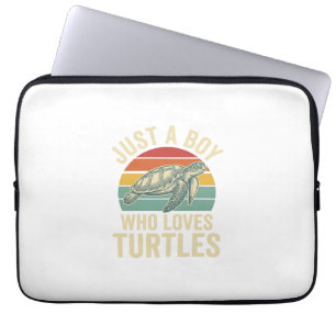 Gewoon een jongen die van schildpadden houdt Vinta Laptop Sleeve