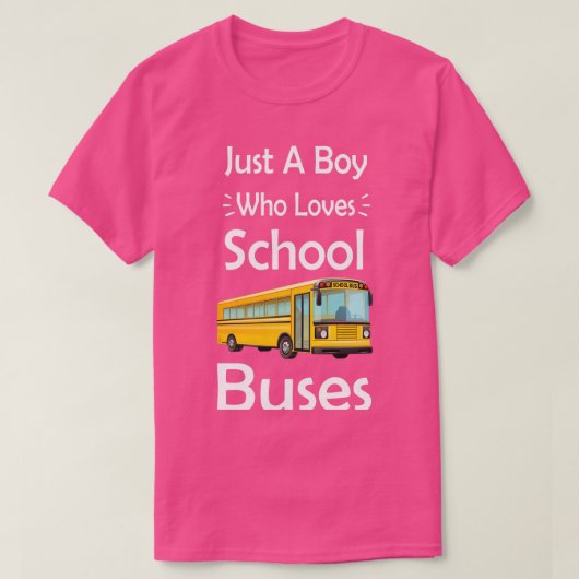 Gewoon een jongen die van school bus houdt, overlo t-shirt (Design voorkant)