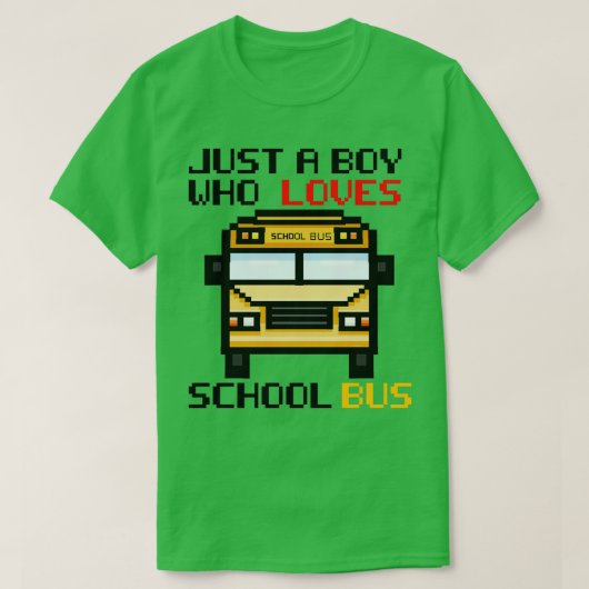 gewoon een jongen die van schoolbus houdt 11 t-shirt (Design voorkant)