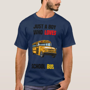 gewoon een jongen die van schoolbus houdt Classic T-shirt