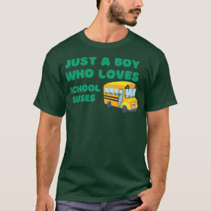 Gewoon een jongen die van schoolbussen houdt 23 t-shirt