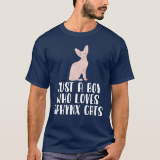 Gewoon een jongen die van Sphynx houdt T-shirt