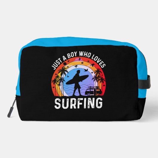 Gewoon een jongen die van surfen houdt toilettasje (Achterkant)