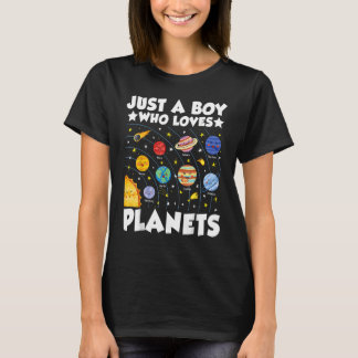 Gewoon een jongen die van systeemruimtewetenschap  t-shirt