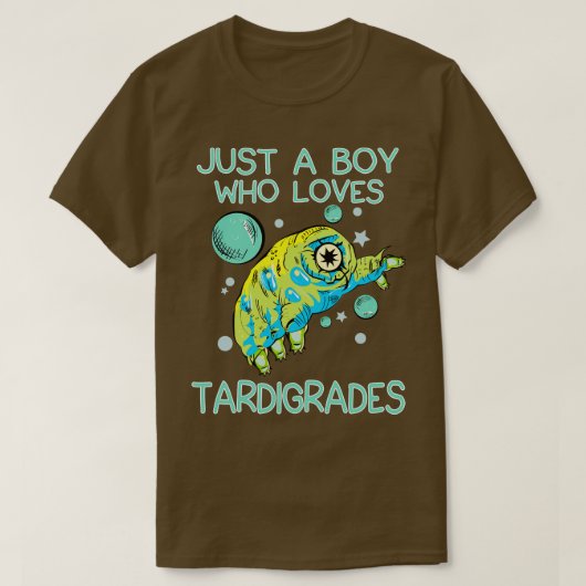 Gewoon een jongen die van Tardigrades houdt T-shirt (Design voorkant)