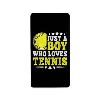 Gewoon een jongen die van tennis houdt, grappige t etiket
