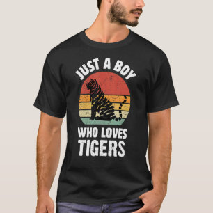 Gewoon een jongen die van Tigers Safari Animal Wil T-shirt