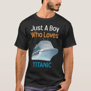 Gewoon een jongen die van Titanic Titanic 1 houdt T-shirt