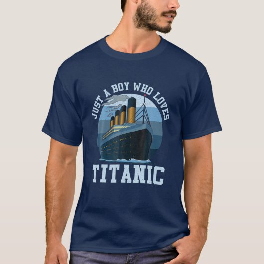 Gewoon een jongen die van Titanic Titanic Classic  T-shirt (Voorkant)