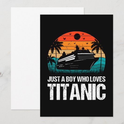 Gewoon een jongen die van Titanic twee houdt Save The Date (Voorkant / Achterkant)