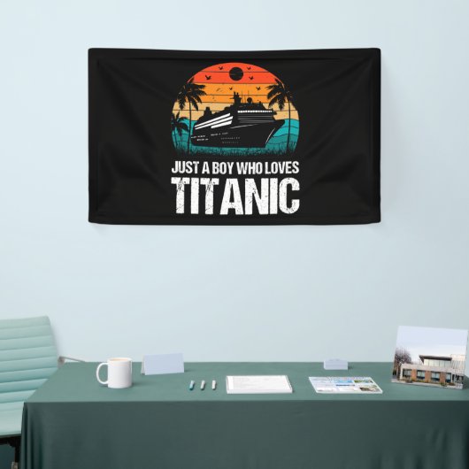 Gewoon een jongen die van Titanic twee houdt Spandoek (Beurs)