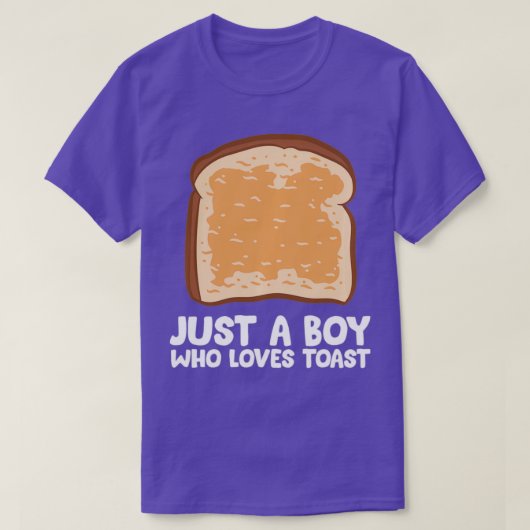 Gewoon een jongen die van Toast houdt T-shirt (Design voorkant)