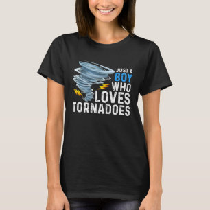 Gewoon een jongen die van Tornado Storm Weather Ch T-shirt