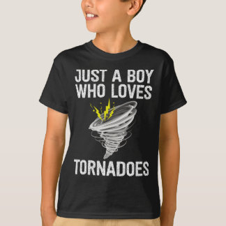 Gewoon een jongen die van tornado's houdt die Thun T-shirt