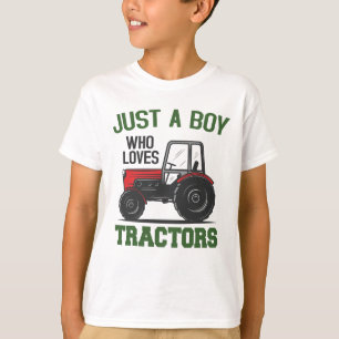 Gewoon een jongen die van tractoren houdt die Boer T-shirt