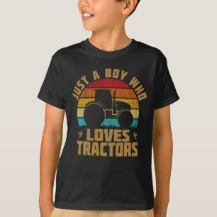 Gewoon een jongen die van tractoren houdt die Boer T-shirt