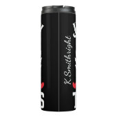 Gewoon een jongen die van tractoren houdt thermosbeker (Achterkant)