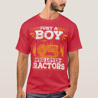 Gewoon een jongen die van Tractors 1 houdt T-shirt