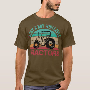 Gewoon een jongen die van Tractors Farmer houdt T-shirt
