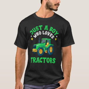 Gewoon een jongen die van Tractors houdt... Kinder T-shirt
