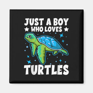 Gewoon een jongen die van Turtles Lover houdt, gee Magneet