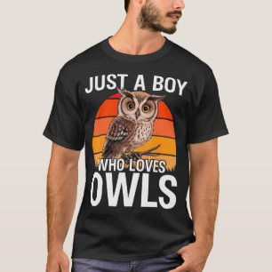 Gewoon een jongen die van uilen houdt voor peuters t-shirt