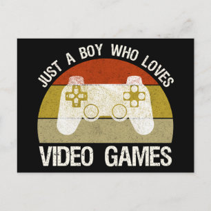 Gewoon Een Jongen Die Van Videogames Houdt Briefkaart
