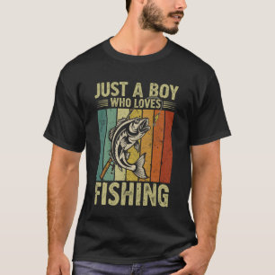 Gewoon Een Jongen Die Van Vissen Houdt Humor Baars T-shirt