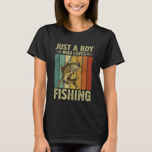 Gewoon Een Jongen Die Van Vissen Houdt Humor Baars T-shirt